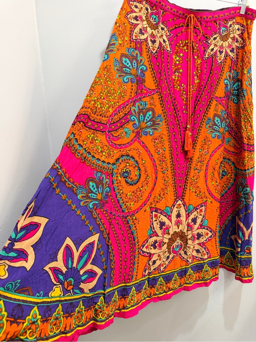 Soft Surroundings Marguerite Maxi Skirt Floral Bora Bora Scarf Print Tall Large - Picture 5 of 14